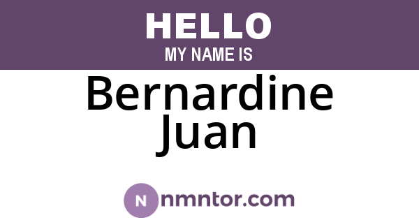 Bernardine Juan