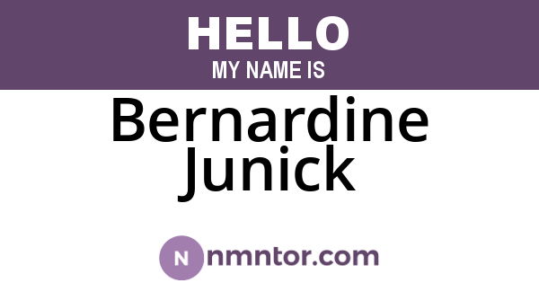Bernardine Junick