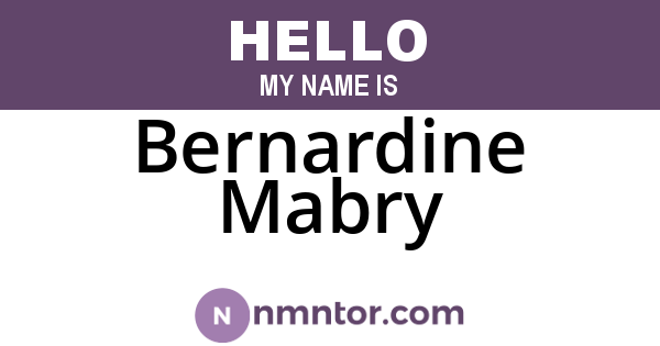 Bernardine Mabry