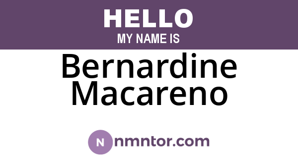 Bernardine Macareno