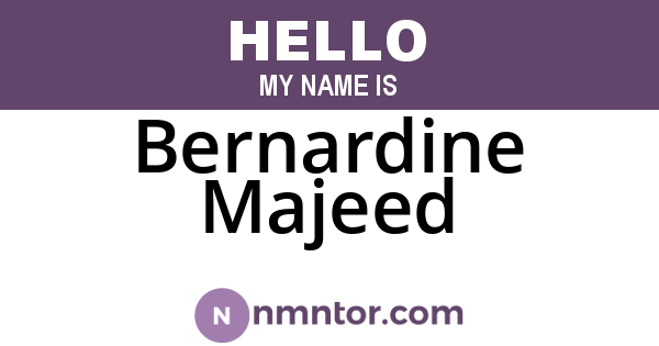 Bernardine Majeed