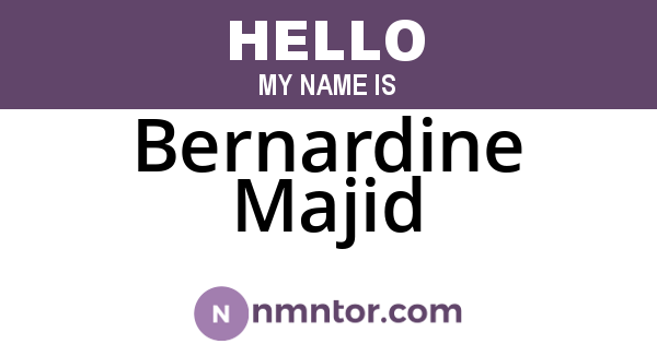 Bernardine Majid