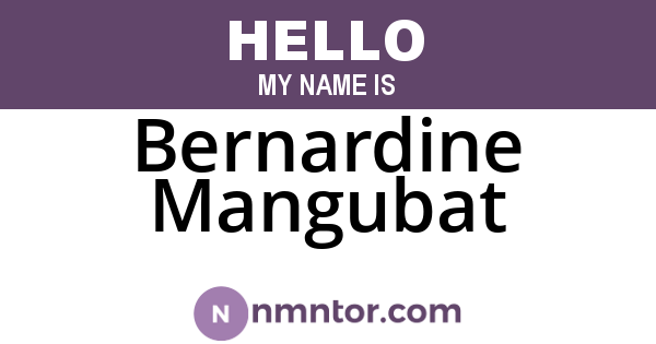 Bernardine Mangubat