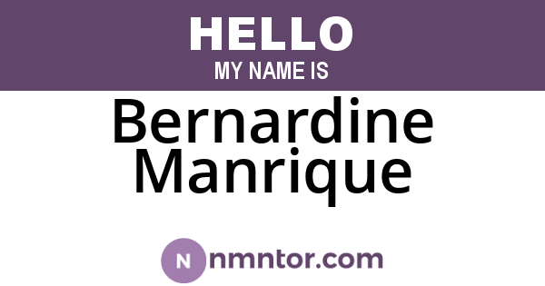 Bernardine Manrique