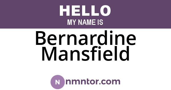 Bernardine Mansfield