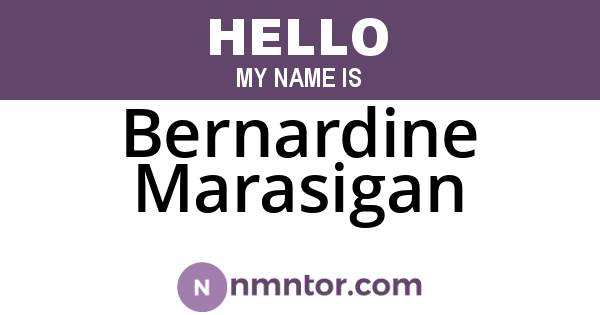 Bernardine Marasigan
