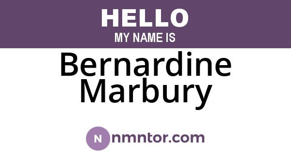 Bernardine Marbury