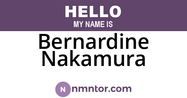 Bernardine Nakamura
