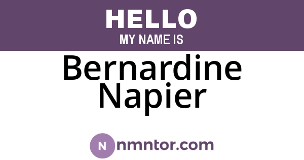 Bernardine Napier