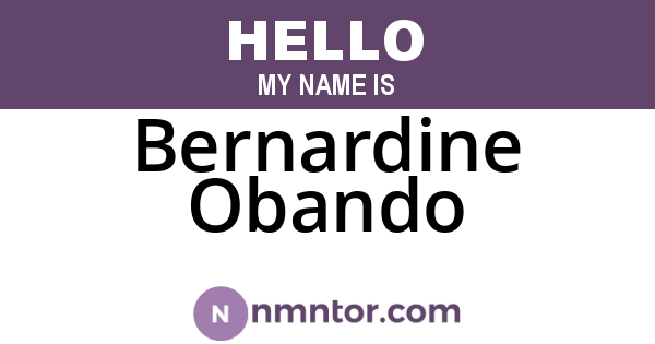 Bernardine Obando
