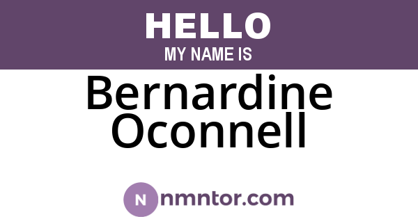 Bernardine Oconnell
