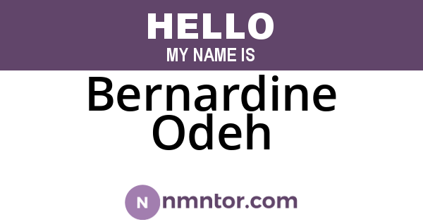 Bernardine Odeh