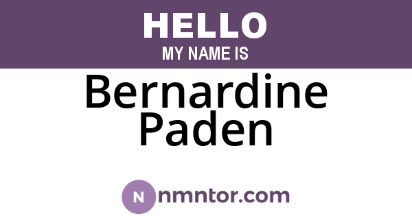 Bernardine Paden