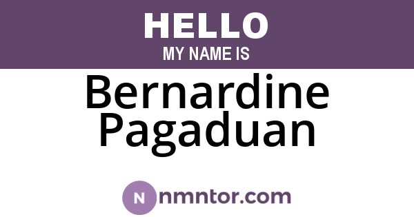 Bernardine Pagaduan