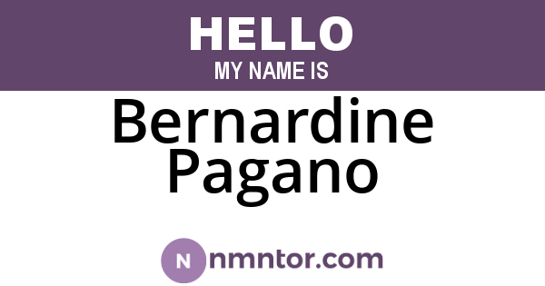 Bernardine Pagano