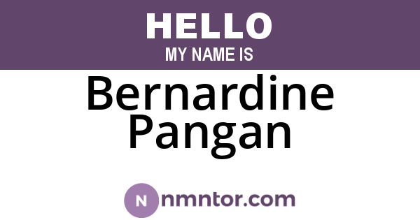 Bernardine Pangan