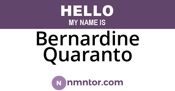 Bernardine Quaranto