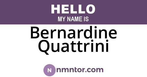 Bernardine Quattrini