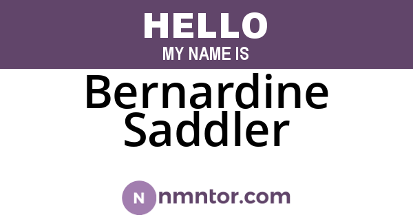 Bernardine Saddler