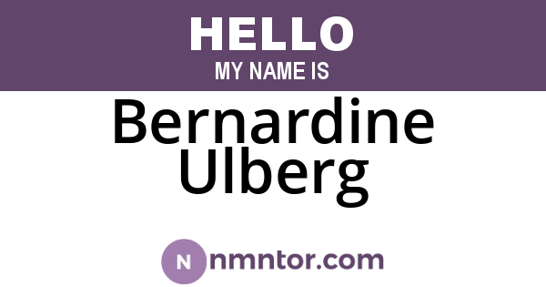 Bernardine Ulberg