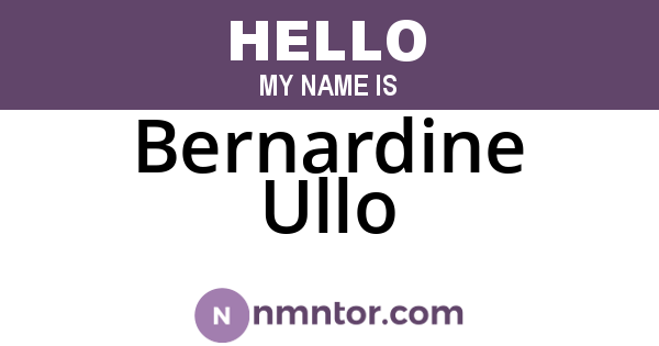 Bernardine Ullo