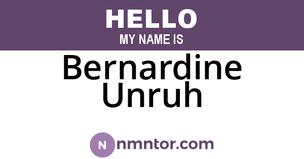 Bernardine Unruh