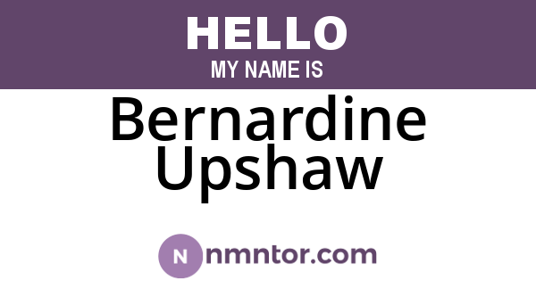 Bernardine Upshaw