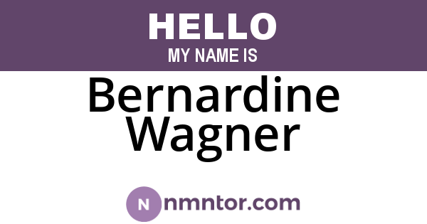 Bernardine Wagner