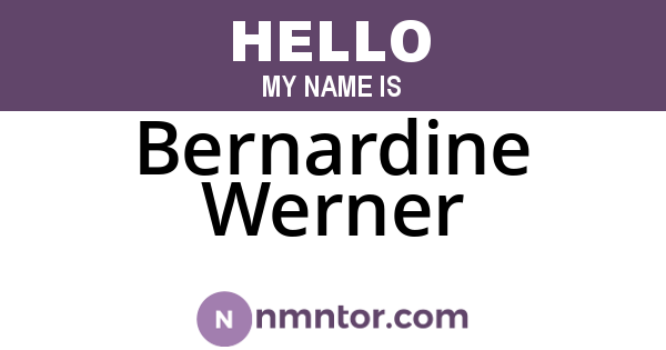 Bernardine Werner