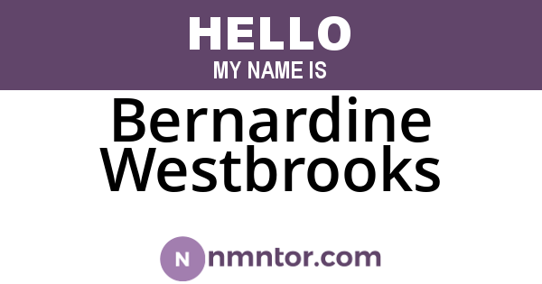 Bernardine Westbrooks