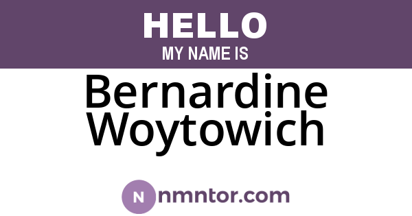 Bernardine Woytowich