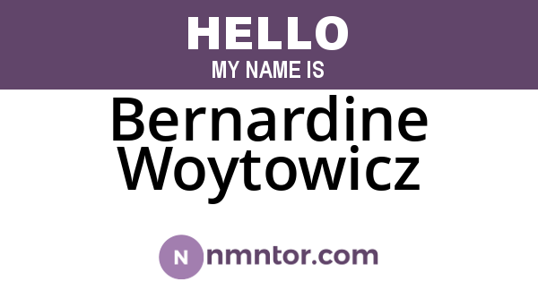 Bernardine Woytowicz