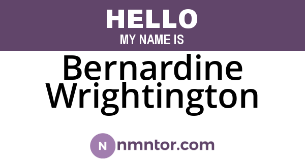 Bernardine Wrightington