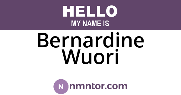 Bernardine Wuori
