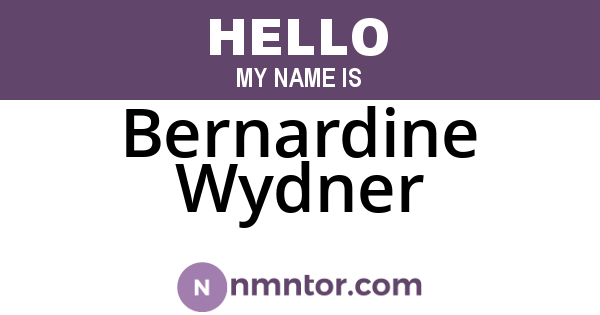 Bernardine Wydner