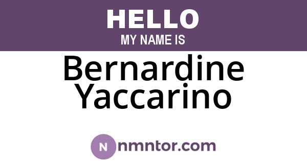 Bernardine Yaccarino