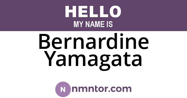 Bernardine Yamagata