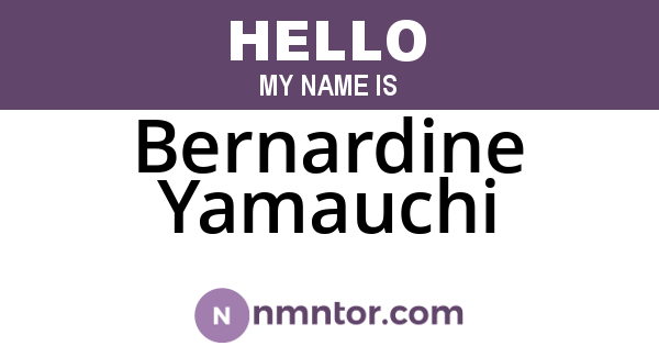 Bernardine Yamauchi