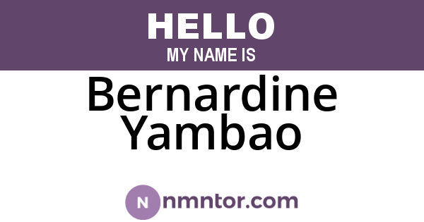 Bernardine Yambao