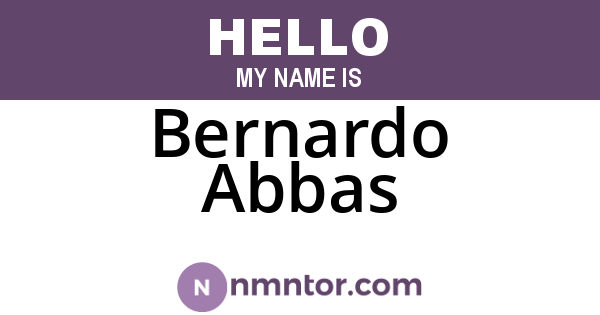 Bernardo Abbas