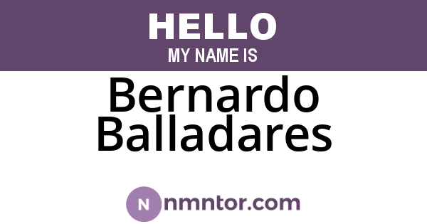 Bernardo Balladares