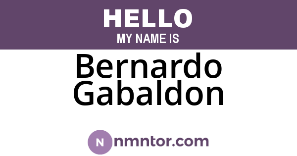 Bernardo Gabaldon