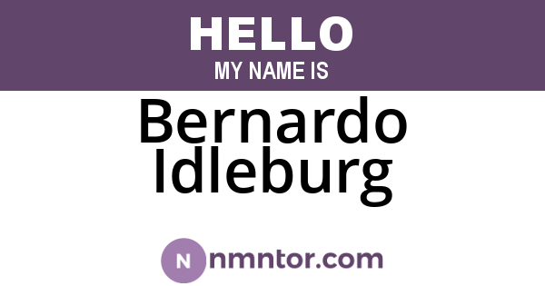 Bernardo Idleburg