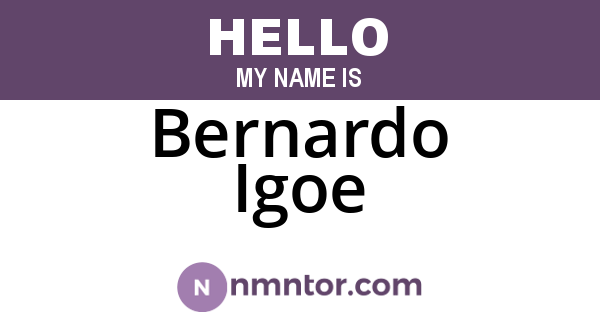 Bernardo Igoe