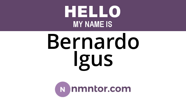 Bernardo Igus