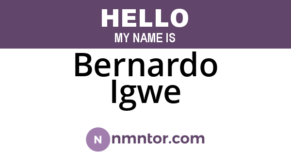 Bernardo Igwe