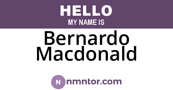 Bernardo Macdonald