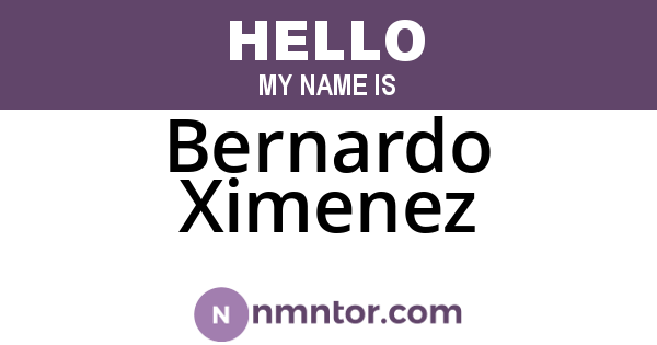 Bernardo Ximenez