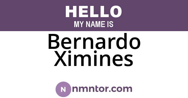 Bernardo Ximines