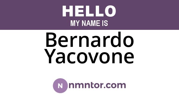 Bernardo Yacovone